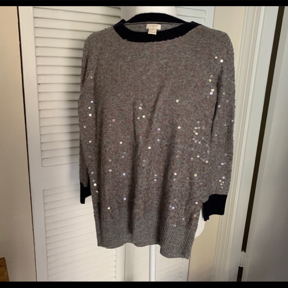J. Crew sequin embellished sweater top